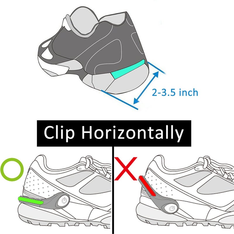 Benvo Shoe Clip Lights (2 Pack) Reflective Safety Night Running Gear for Runners Joggers Bikers Walkers, Color Changing RGB Strobe and Steady Color Flash Mode, Water Resistant and Bonus Screw Driver - Image 4